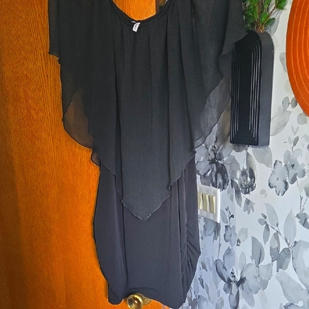 Studio Y Black Asymmetrical Dress
